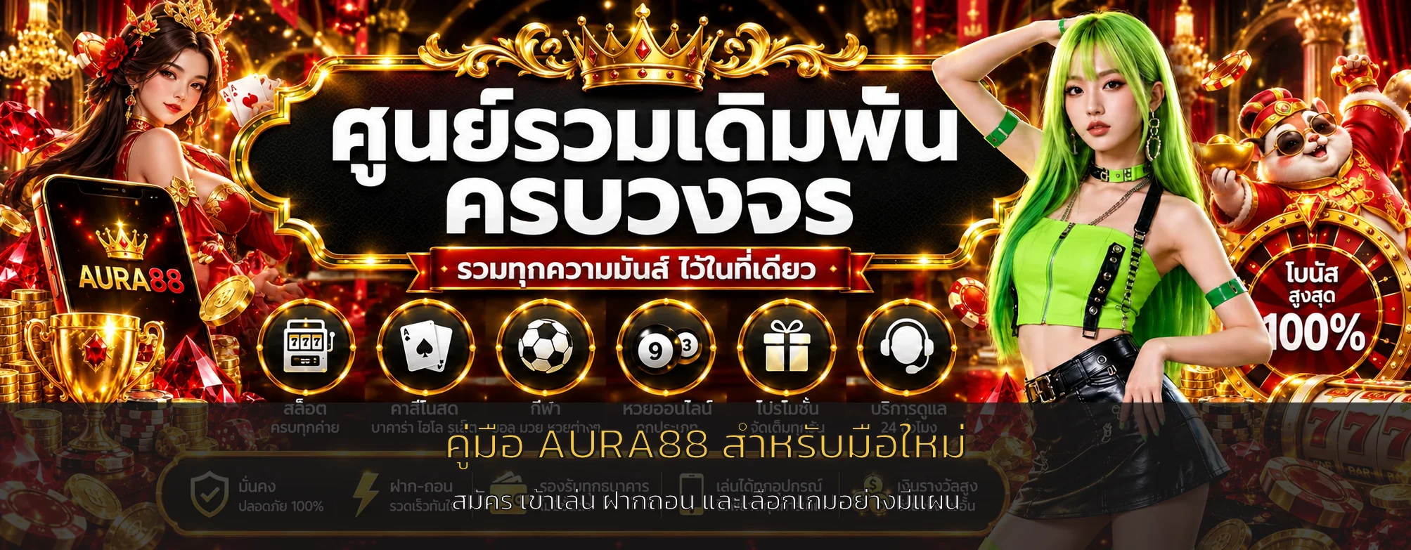 AURA88 คู่มือสมัคร เข้าเล่น ฝากถอน สำหรับมือใหม่